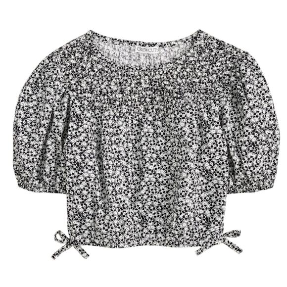 J. Crew Crewcuts floral smocked poplin top - Picture 1 of 9
